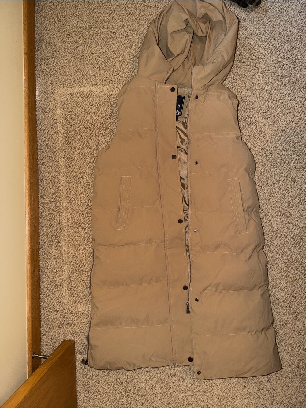 Kyodan Outdoor Long Hooded Vest - Tan